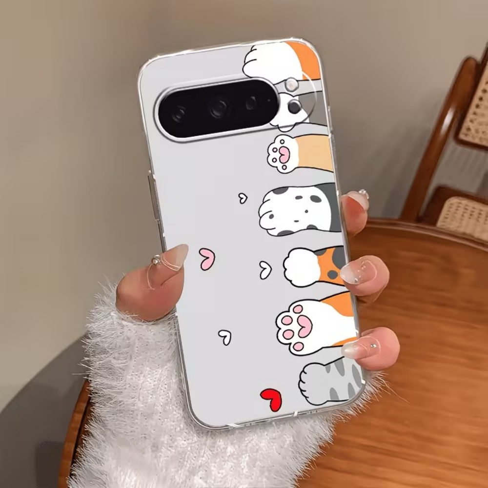 Phone Cases Google Pixel 9A - Funda de silicona transparente con estampado