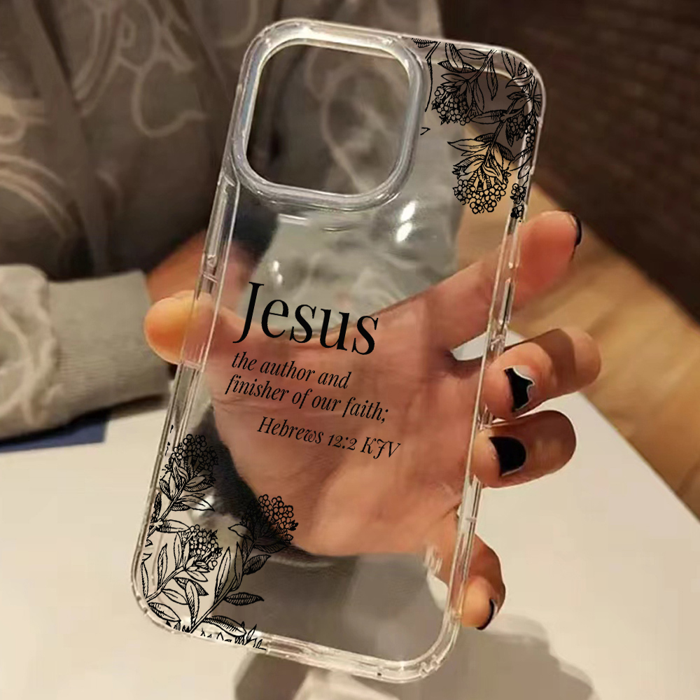 Phone Cases Jesus - Funda Transparente para Teléfono con Diseño