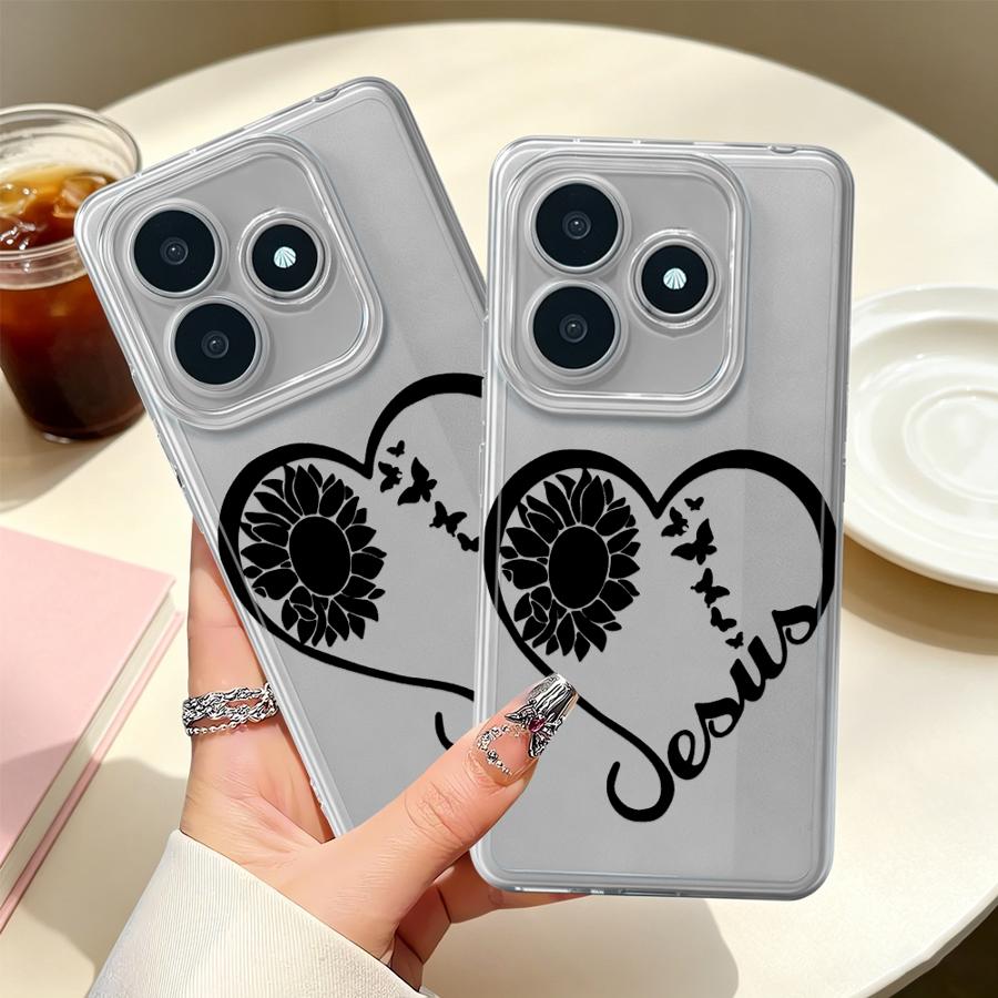 Phone Cases Jesus - Funda Transparente para Teléfono con Diseño