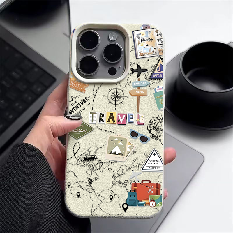 Phone Cases Leather - Funda de teléfono con patrón de