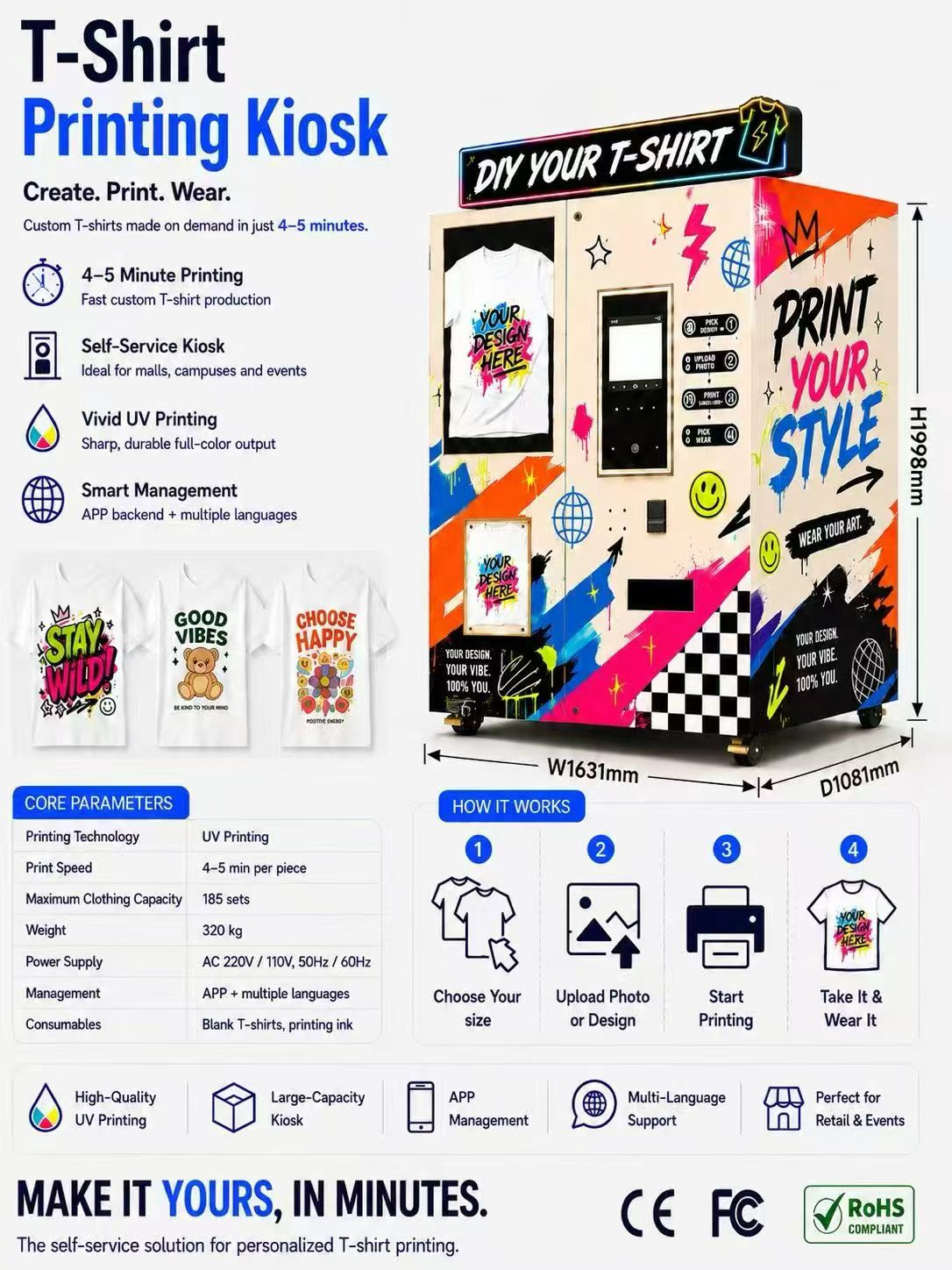 Impresora UV de Cama Plana, Má - Phone Cases Vending Machine reseña y precio