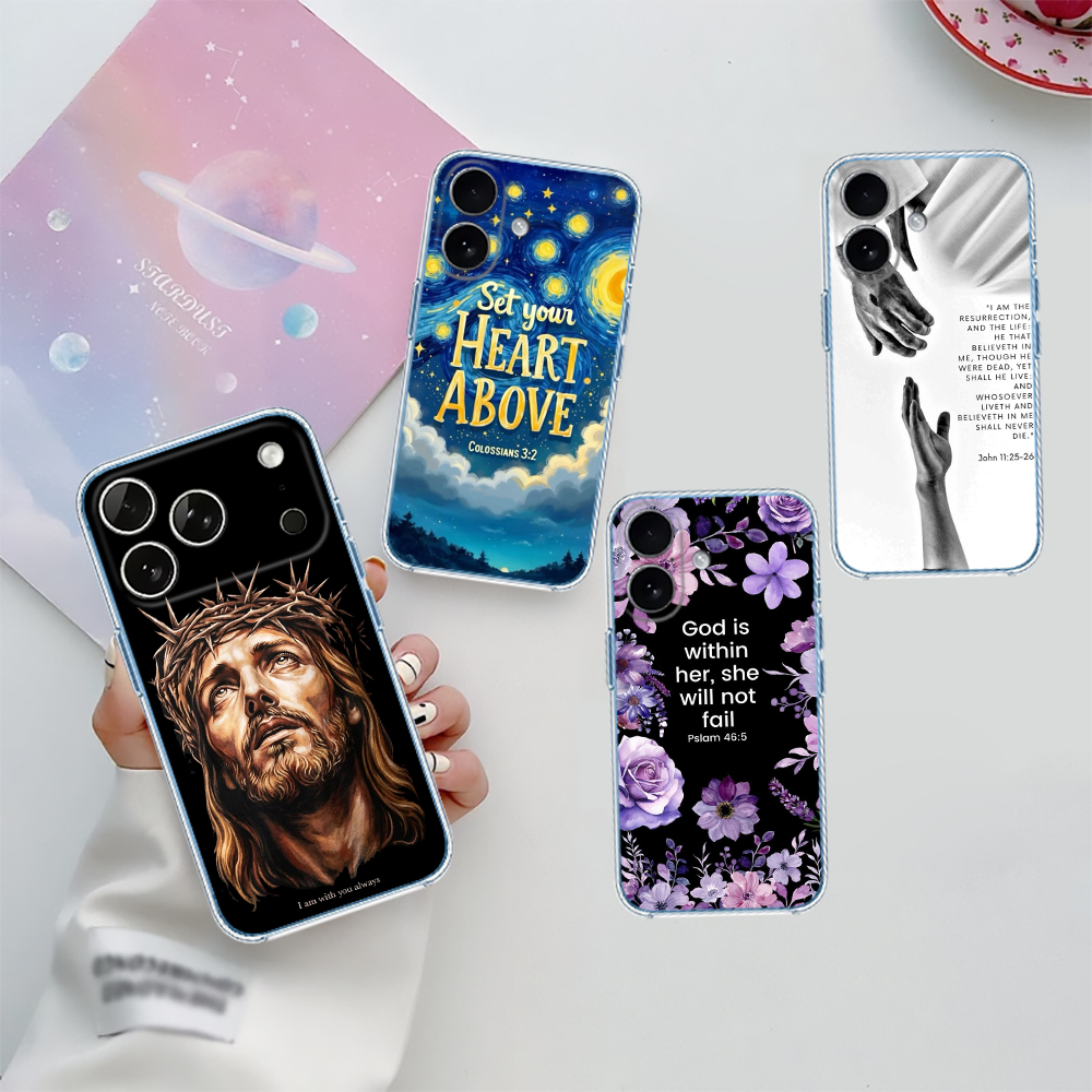Funda transparente para teléfo - Phone Cases Jesus reseña y precio