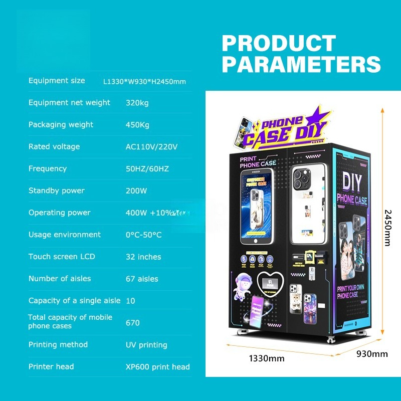 Nueva Impresora de Fundas para - Phone Cases Vending Machine reseña y precio