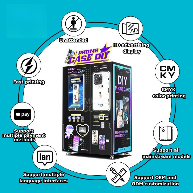 Nueva Impresora de Fundas para - Phone Cases Vending Machine reseña y precio