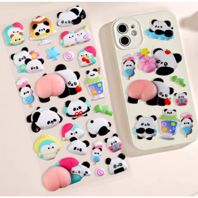 Lindo Panda 3D de dibujos anim - Phone Cases Rubber reseña y precio