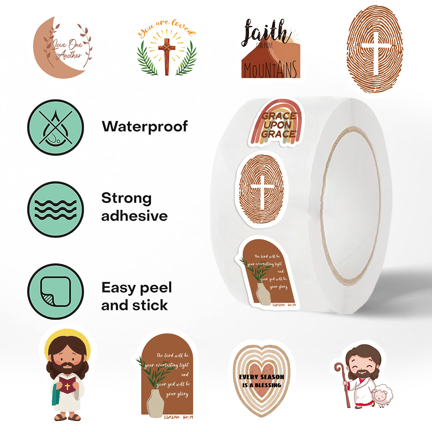 500 Uds. Rollo de Jesús cristi - Phone Cases Jesus reseña y precio